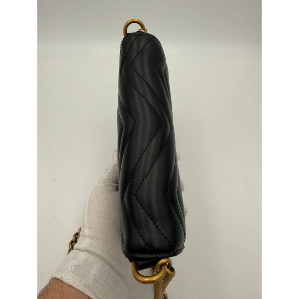 Gucci GUCCI MARMONT Black Shoulder Bag Women's Chain - Picture 5 of 6